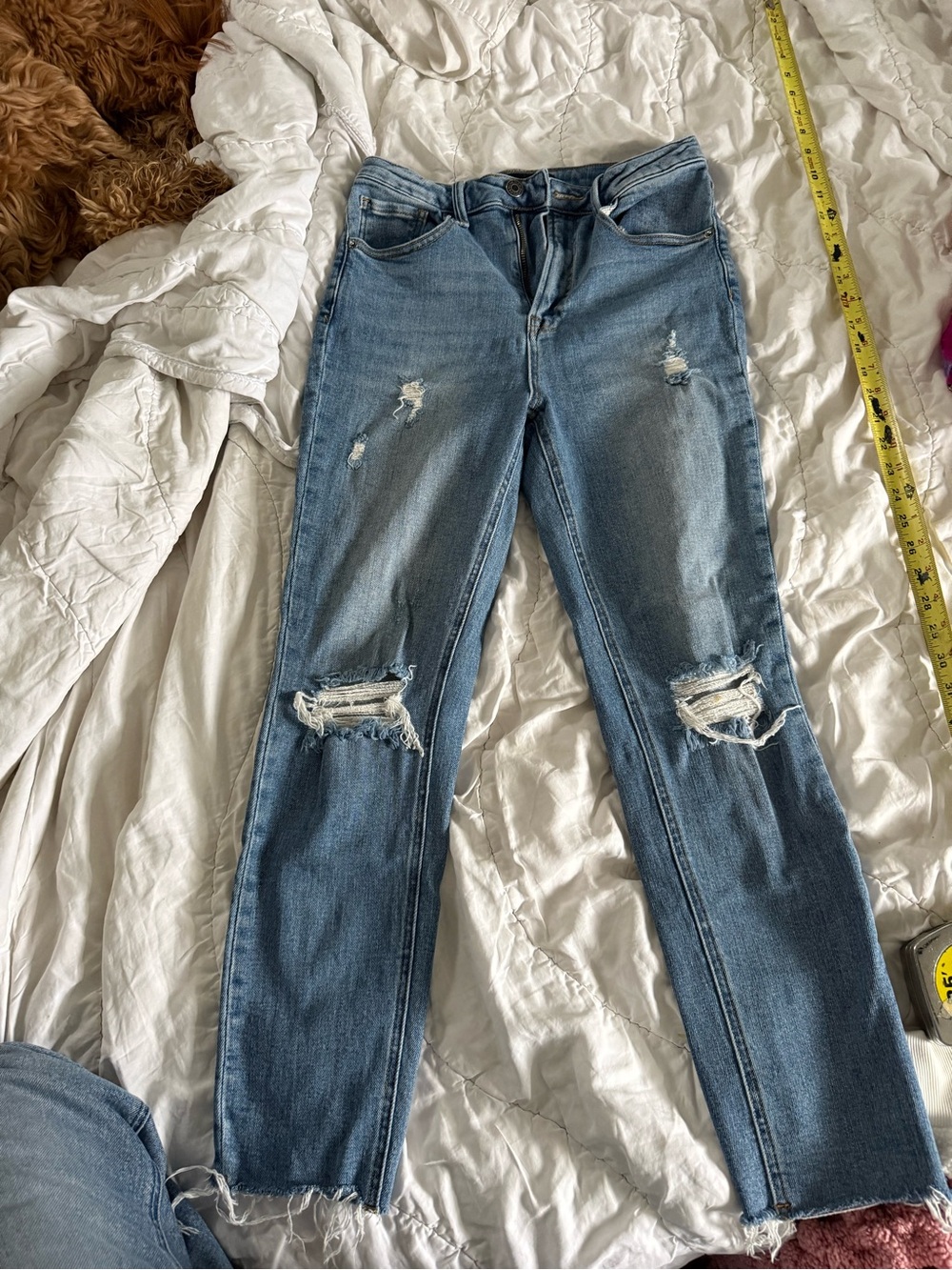 Risen Jeans Los Angeles Distressed Skinny Light Wash Size 5 Waist 27